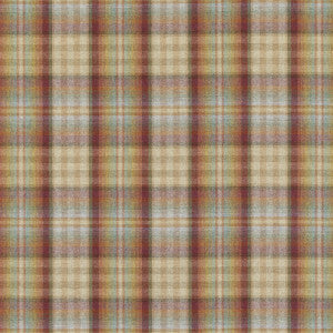 Nevis Red/ Stone by Mulberry Fabric