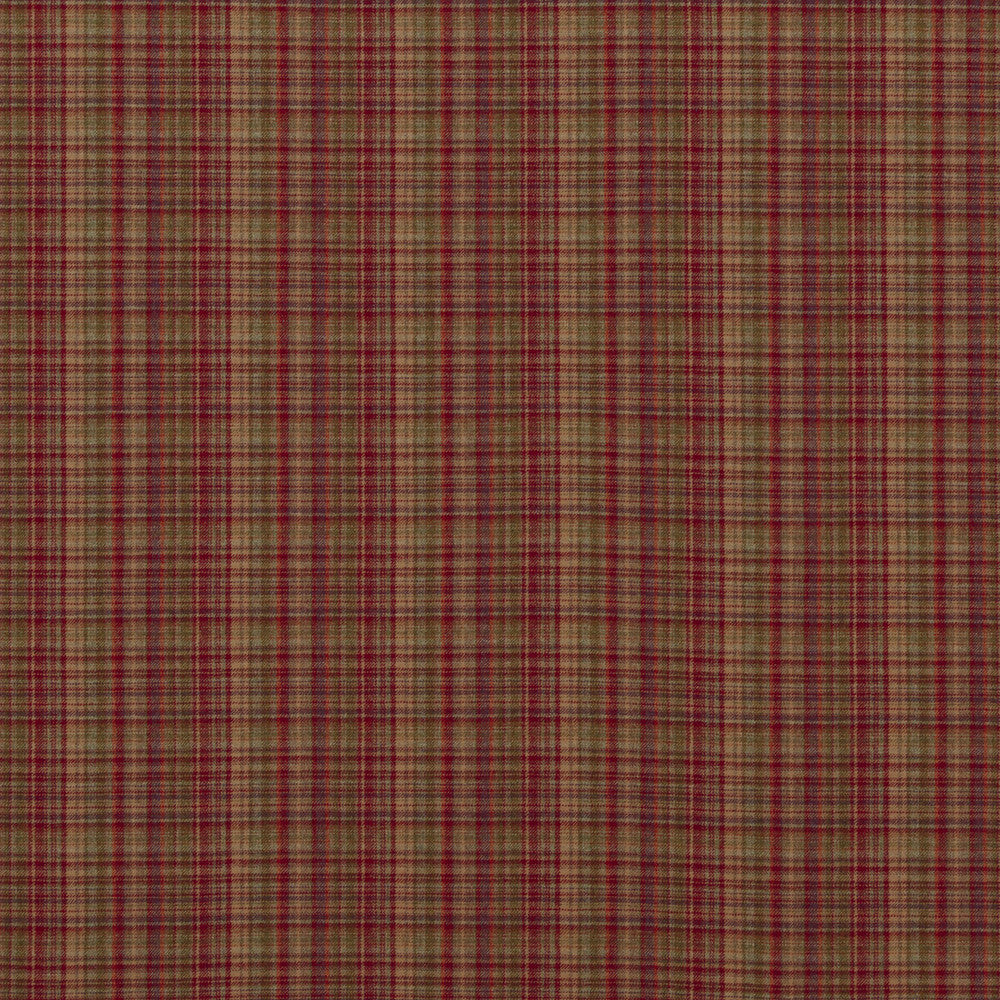 Mull Red/Green by Mulberry Fabric FESTIVAL WOOL - 100% United Kingdom HEAVY Horizontal: 6.501 and Vertical: 3.94 59.1 - Fabric Carolina -