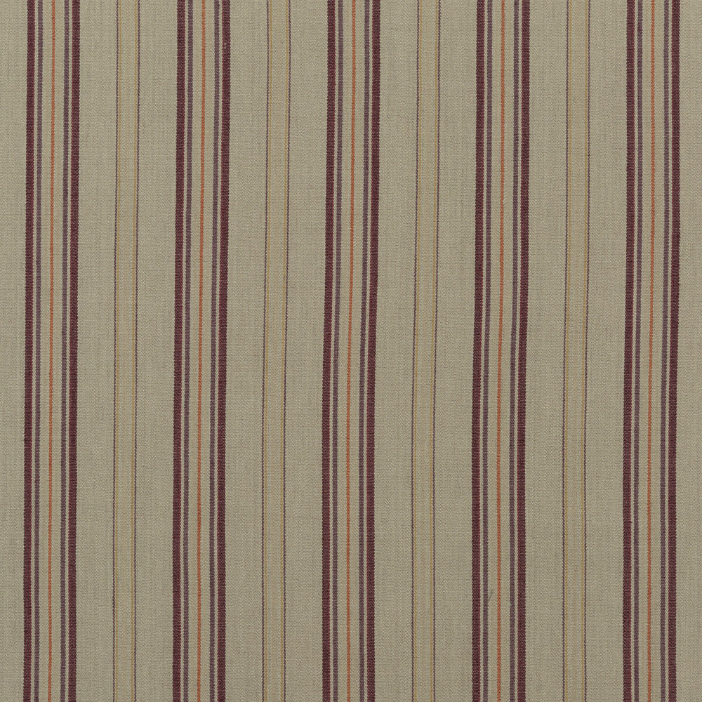 Exeter Stripe Plum/Linen by Mulberry Fabric FESTIVAL COTTON - 70%;JUTE - 30% India HEAVY Horizontal: 7.486 and Vertical: - 52.402 - Fabric Carolina -