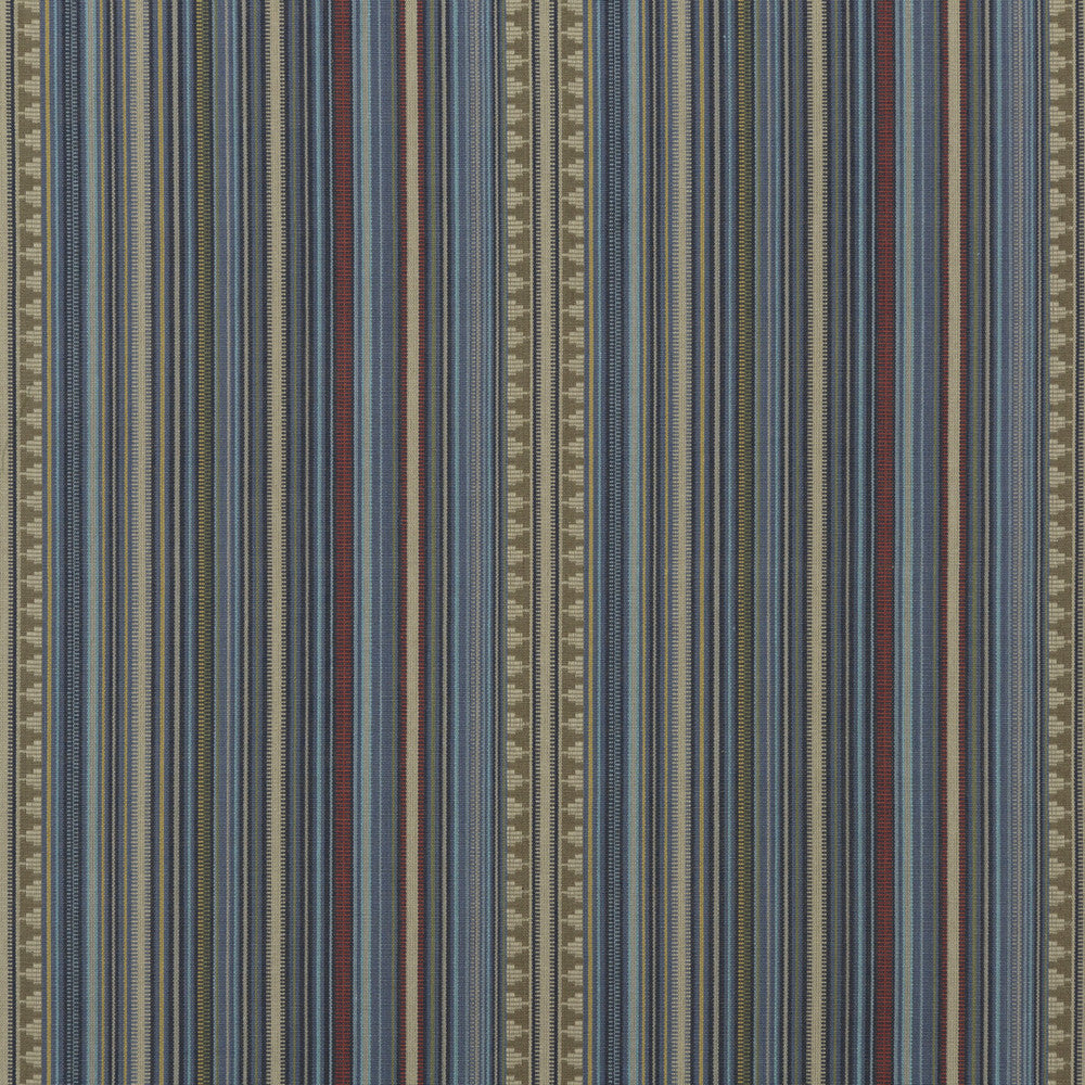 Pageant Stripe Indigo by Mulberry Fabric FESTIVAL COTTON - 100% India MEDIUM Horizontal: 17.139 and Vertical: 0.985 51.22 - Fabric Carolina -