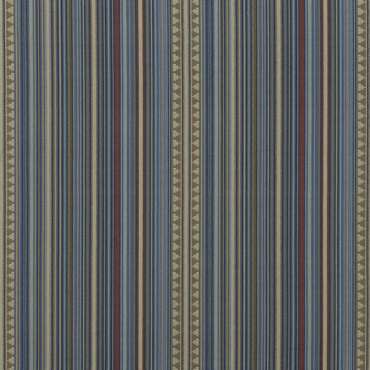 Pageant Stripe Indigo by Mulberry Fabric FESTIVAL COTTON - 100% India MEDIUM Horizontal: 17.139 and Vertical: 0.985 51.22 - Fabric Carolina -