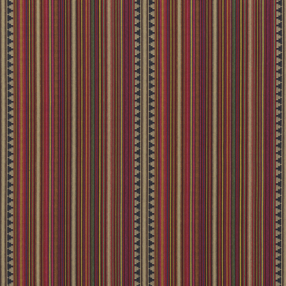 Pageant Stripe Multi by Mulberry Fabric FESTIVAL COTTON - 100% India MEDIUM Horizontal: 17.139 and Vertical: 0.985 51.22 - Fabric Carolina -