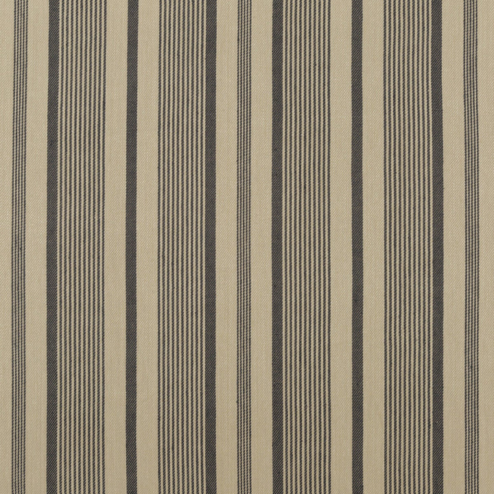College Stripe Ebony/Linen by Mulberry Fabric FESTIVAL LINEN - 68%;COTTON - 32% India HEAVY Horizontal: 16.351 and Vertical: 48.856 - Fabric Carolina -