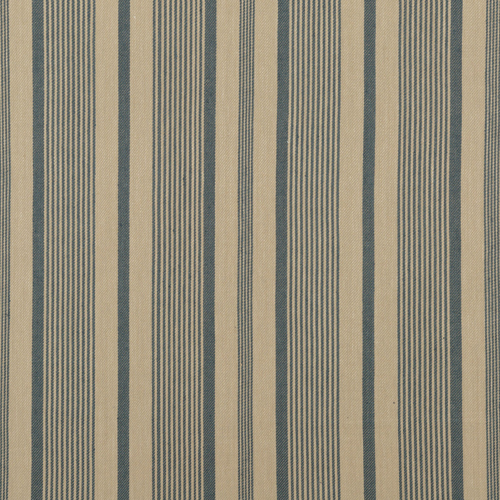 College Stripe Teal/Linen by Mulberry Fabric FESTIVAL LINEN - 68%;COTTON - 32% India HEAVY Horizontal: 16.351 and Vertical: 48.856 - Fabric Carolina -