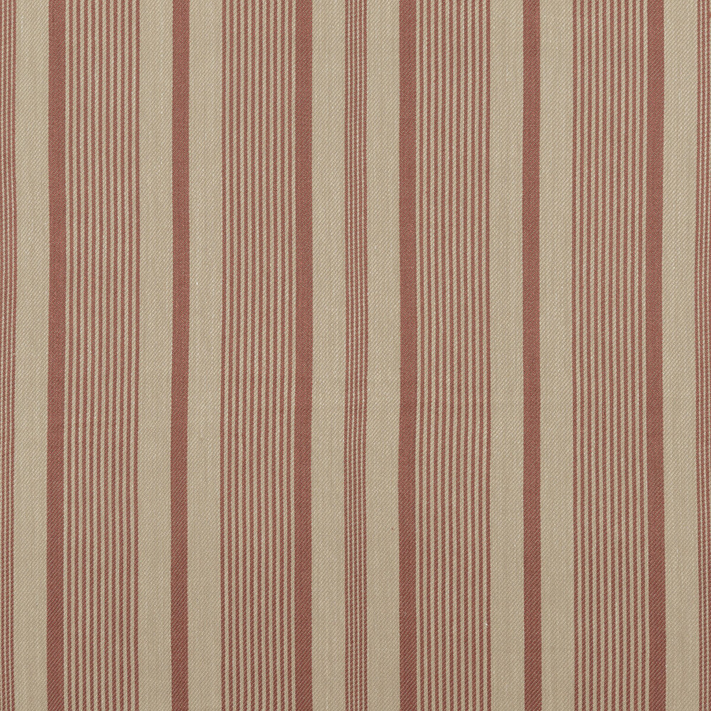 College Stripe Russet/Linen by Mulberry Fabric FESTIVAL LINEN - 68%;COTTON - 32% India HEAVY Horizontal: 16.351 and Vertical: 48.856 - Fabric Carolina -