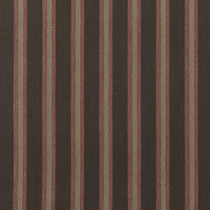 Chester Stripe Woodsmoke/Russet by Mulberry Fabric FESTIVAL COTTON - 70%;JUTE - 30% India Horizontal: 4.728 and Vertical: 52.008 - Fabric Carolina -