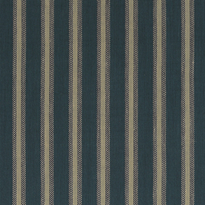 Chester Stripe Teal by Mulberry Designer Fabric FESTIVAL COTTON - 70%;JUTE - 30% India - Horizontal: 4.728 and Vertical: - 52.008 - Swanky Fabrics -