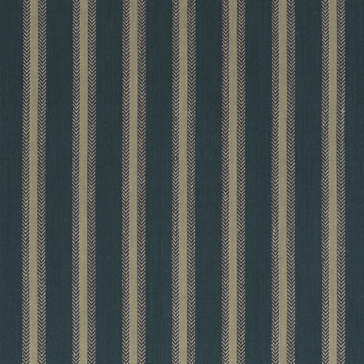 Chester Stripe Teal by Mulberry Fabric FESTIVAL COTTON - 70%;JUTE - 30% India Horizontal: 4.728 and Vertical: 52.008 - Fabric Carolina -