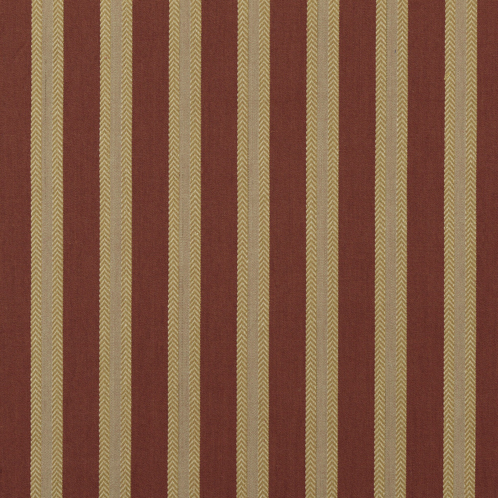 Chester Stripe Russet/Ochre by Mulberry Fabric FESTIVAL COTTON - 70%;JUTE - 30% India - Horizontal: 4.728 and Vertical: - 52.008 - Fabric Carolina -