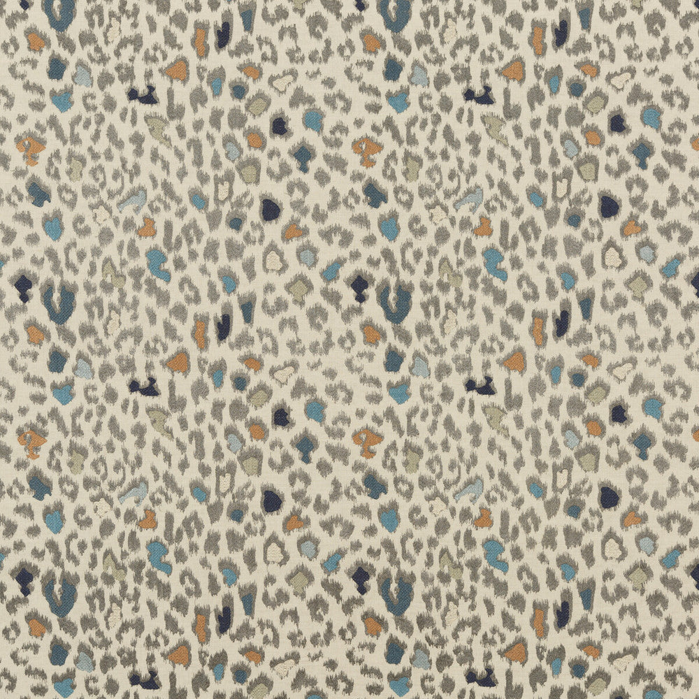Animal Magic Teal by Mulberry Fabric FESTIVAL VISCOSE - 40%;LINEN - 35%;COTTON - 25% India MEDIUM Horizontal: 16.942 and Vertical: 14.972 50.826 - Fabric Carolina -