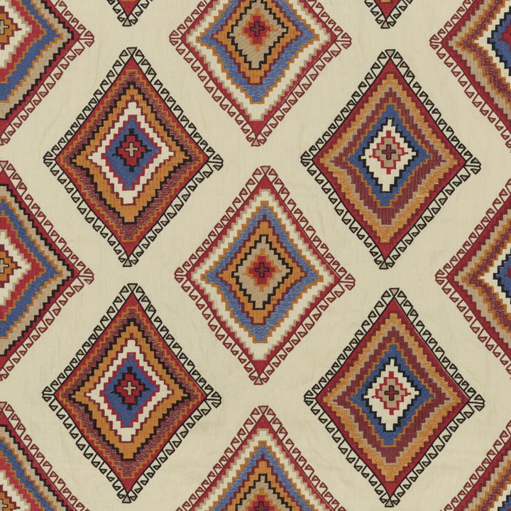 Sundance Sienna/Red/Blue by Mulberry Fabric Mulberry Fabric Sundance Sienna/Red/BlueFabric FESTIVAL LINEN - 100% India </p><p>Repeat: H: 52.008, V: 14.972 52.008 - Fabric Carolina -