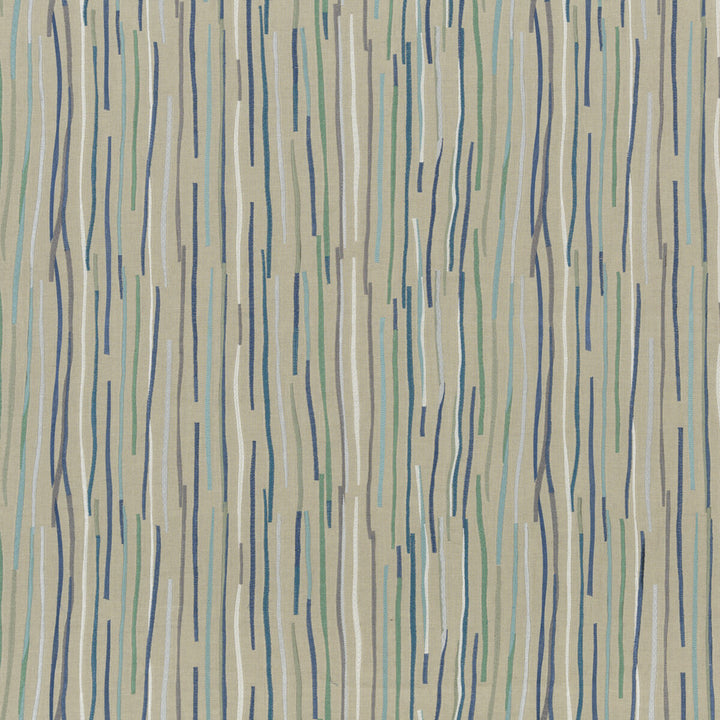 Fiesta Stripe Teal/Indigo by Mulberry Fabric FESTIVAL LINEN - 72%;VISCOSE - 20%;POLYESTER - 8% India Horizontal: 26.004 and Vertical: 13.002 52.008 - Fabric Carolina -