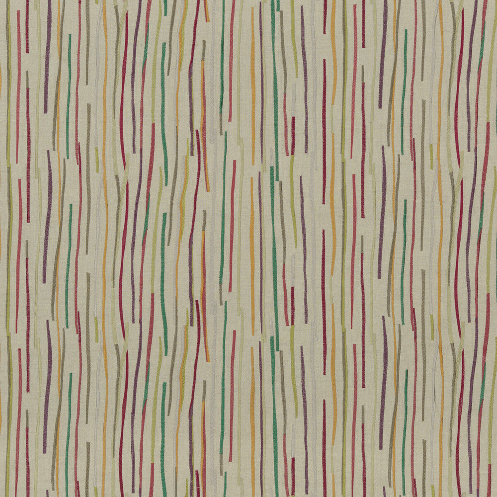 Fiesta Stripe Red/Green by Mulberry Fabric FESTIVAL LINEN - 72%;VISCOSE - 20%;POLYESTER - 8% India - Horizontal: 26.004 and Vertical: 13.002 52.008 - Fabric Carolina -