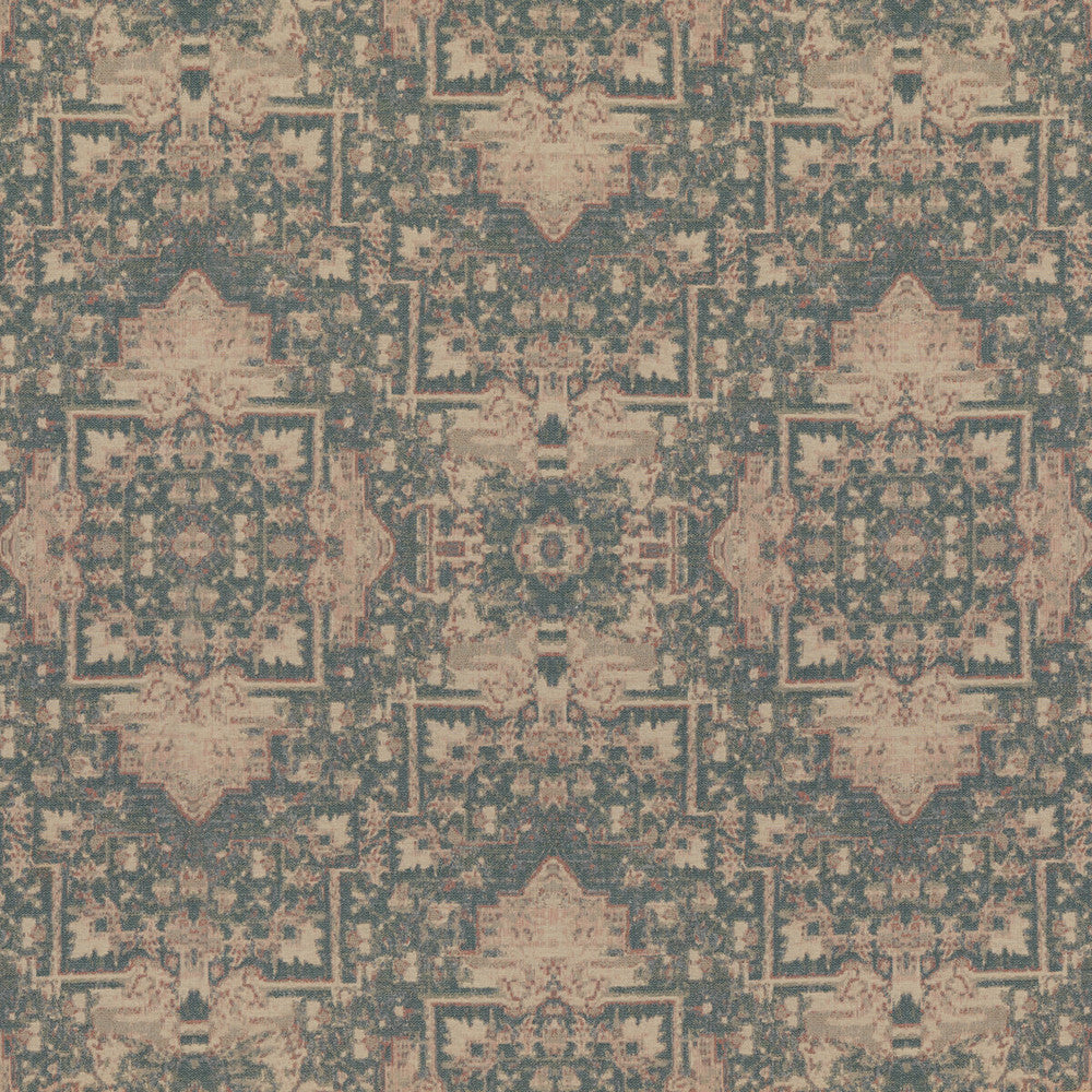 Faded Tapestry Blue/Stone by Mulberry Fabric MODERN COUNTRY I COTTON - 75%;ACRYLIC - 18%;NYLON - 7% Italy - Horizontal: 27.58 and Vertical: 46.492 55.16 - Fabric Carolina -