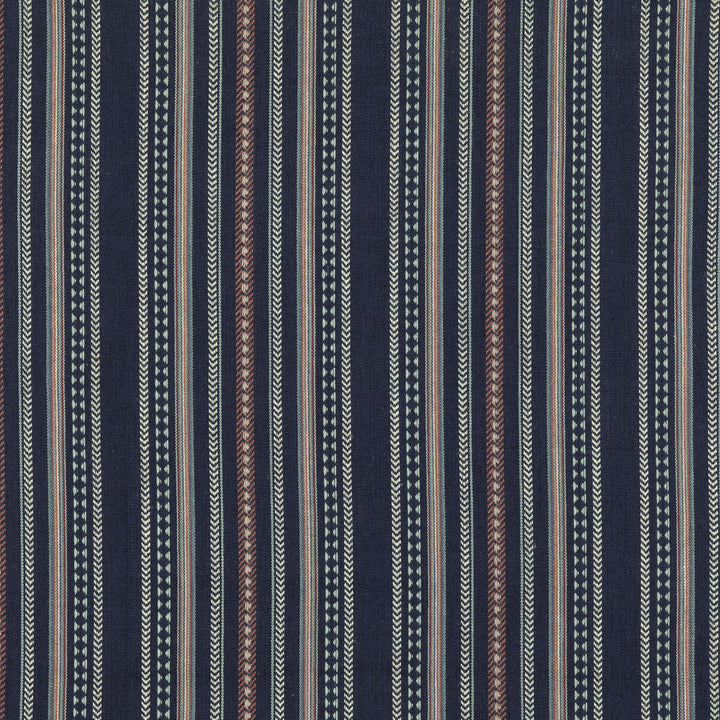 Racing Stripe Indigo by Mulberry Fabric Mulberry Fabric Racing Stripe IndigoFabric MULBERRY STRIPES II COTTON - 68%;JUTE - 32% India </p><p>Repeat: H: 13.199, V: 52.796 - Fabric Carolina -