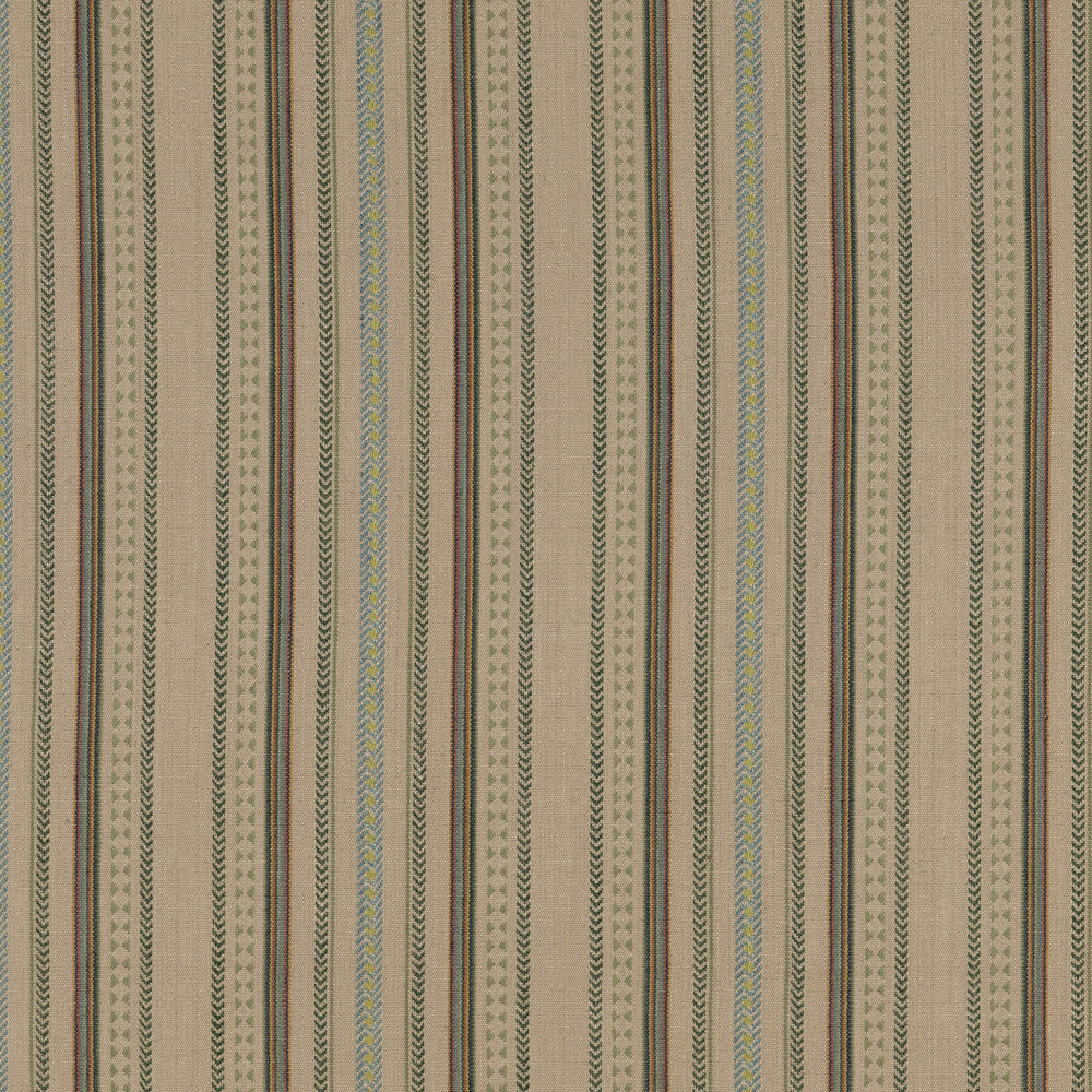 Racing Stripe Lovat by Mulberry Fabric MULBERRY STRIPES II COTTON - 68%;JUTE - 32% India Horizontal: 13.199 and Vertical: 52.796 - Fabric Carolina -