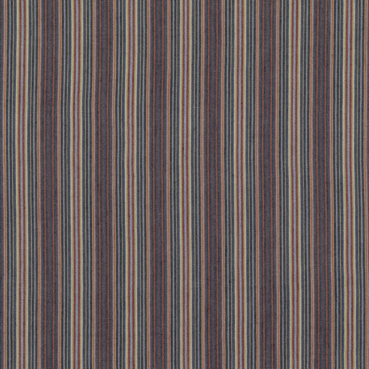 Falconer Stripe Indigo/Red by Mulberry Fabric MULBERRY STRIPES II COTTON - 70%;JUTE - 30% India Horizontal: 5.713 and Vertical: 51.22 - Fabric Carolina -