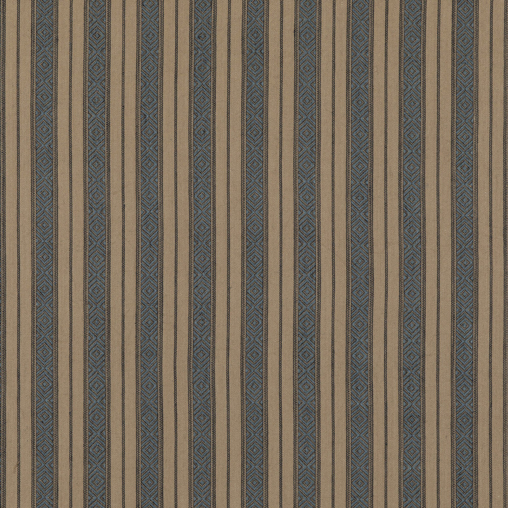 Cowdray Stripe Denim by Mulberry Designer Fabric MULBERRY STRIPES II COTTON - 70%;JUTE - 30% India Horizontal: 3.94 and Vertical: 51.22 - Swanky Fabrics -
