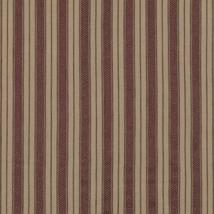 Cowdray Stripe Plum by Mulberry Fabric MULBERRY STRIPES II COTTON - 70%;JUTE - 30% India Horizontal: 3.94 and Vertical: 51.22 - Fabric Carolina -