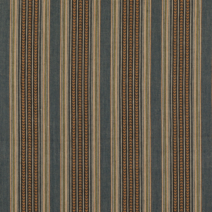 Berber Stripe Denim by Mulberry Fabric Mulberry Fabric Berber Stripe DenimFabric MULBERRY STRIPES II COTTON - 68%;JUTE - 32% India </p><p>Repeat: H: 8.865, V: 52.796 - Fabric Carolina -