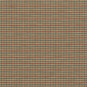 Babington Check Teal/Spice by Mulberry Fabric