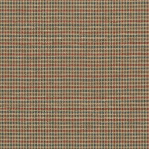 Babington Check Teal/Spice by Mulberry Fabric
