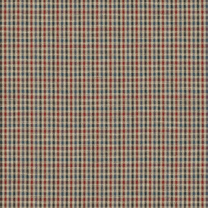 Babington Check Red/Blue by Mulberry Fabric
