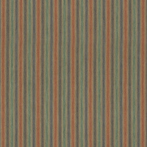 Shepton Stripe Teal/Spice by Mulberry Fabric