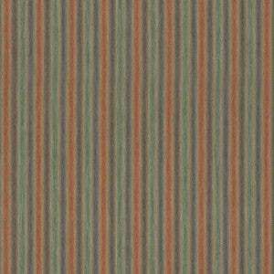 Shepton Stripe Teal/Spice by Mulberry Fabric