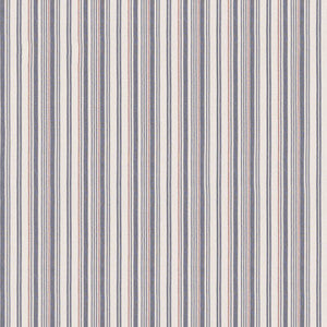 Spinnaker Stripe Indigo/Red by Mulberry Fabric