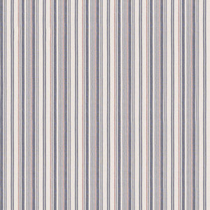 Spinnaker Stripe Indigo/Red by Mulberry Fabric