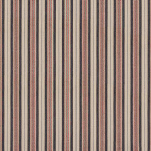 Shelter Stripe Indigo/Red by Mulberry Fabric