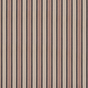 Shelter Stripe Indigo/Red by Mulberry Fabric