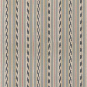 Newport Stripe Blue/Red by Mulberry Fabric