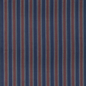 Barrington Stripe Indigo/Red by Mulberry Fabric