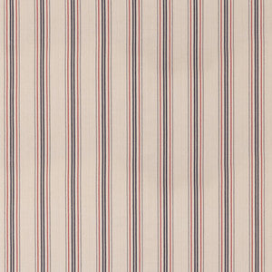 Seaford Stripe Blue/Red by Mulberry Fabric