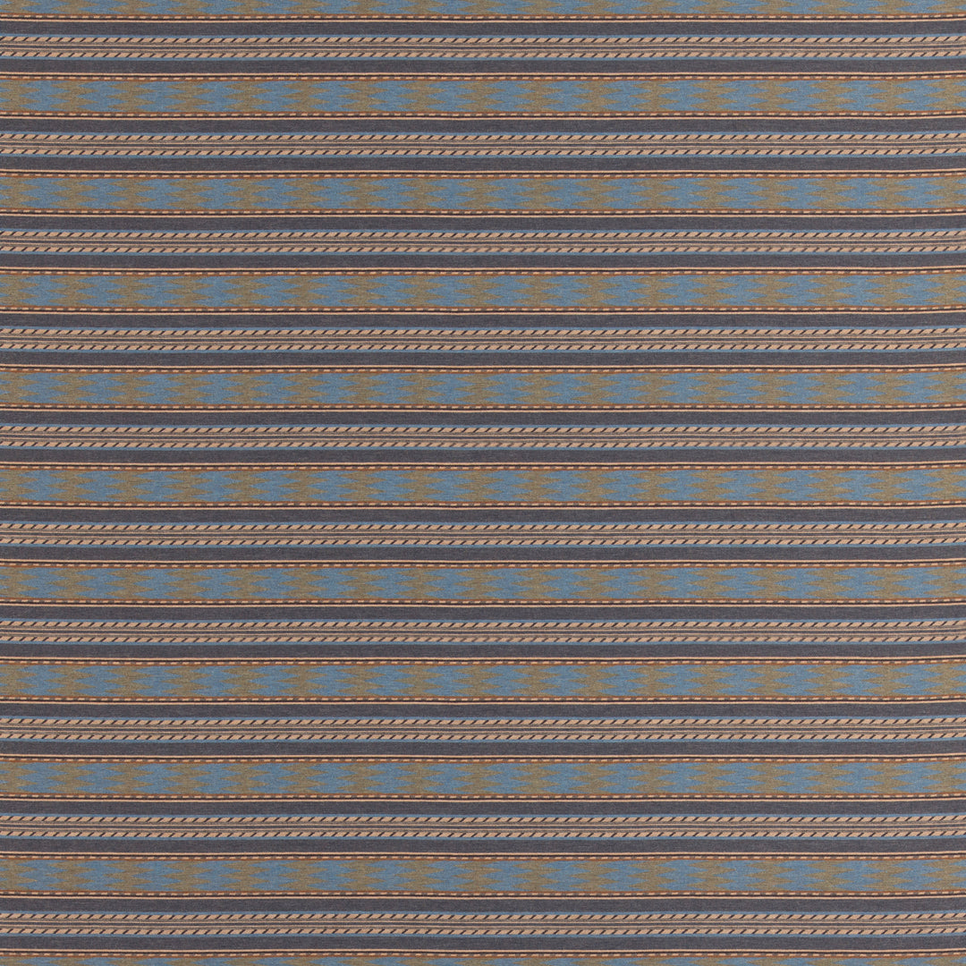 Inveraray - Charcoal/Blue By Mulberry Fabric