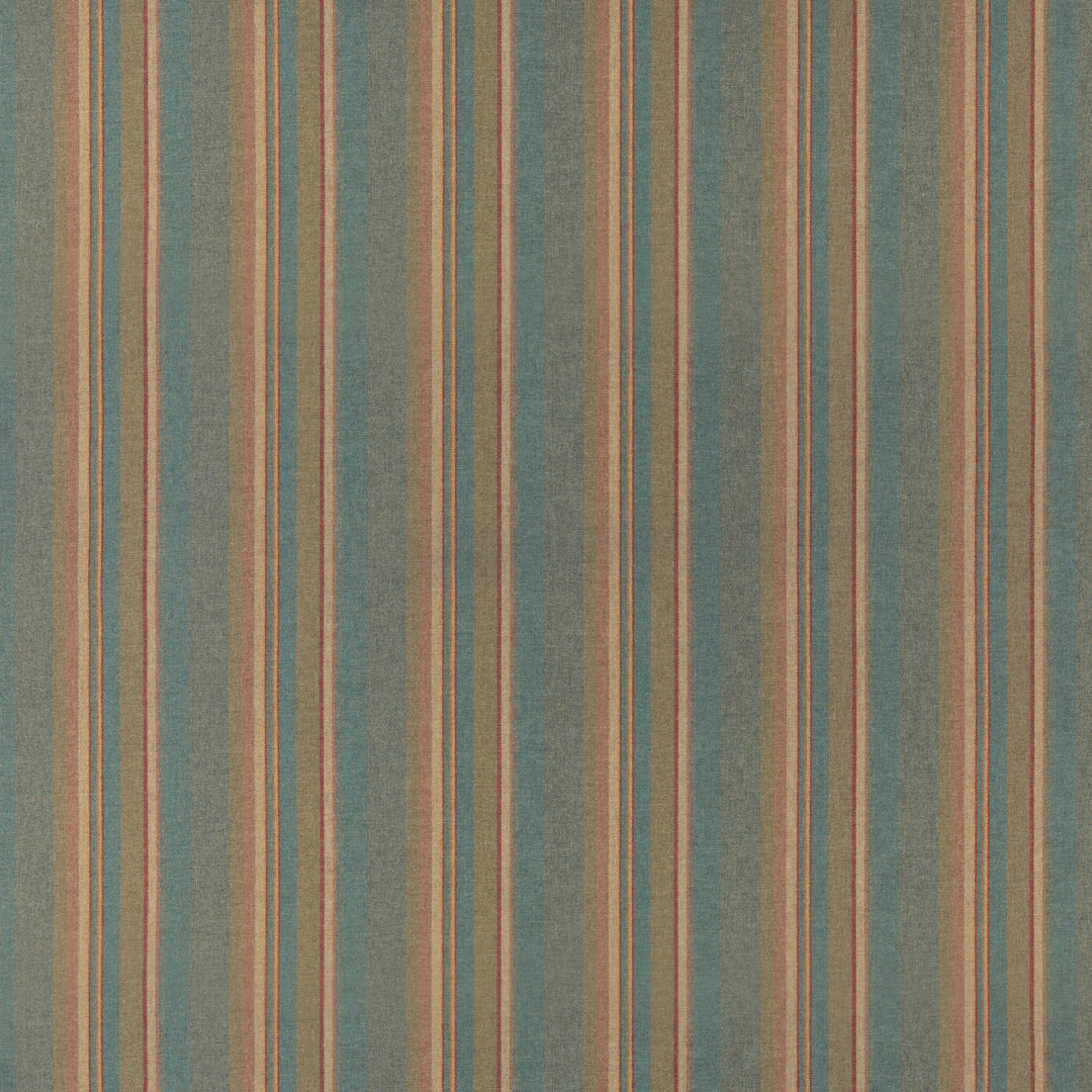 Lindisfarne Stripe - Teal By Mulberry Fabric