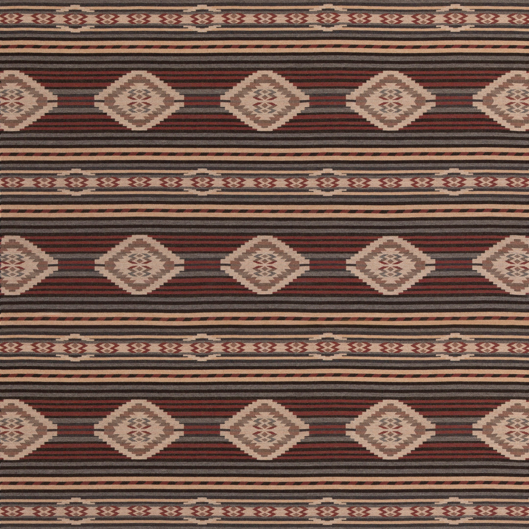 Harlech - Charcoal/Red By Mulberry Fabric