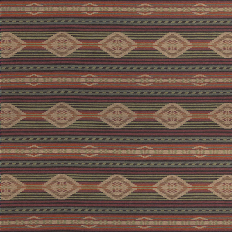 Harlech - Plum/Green By Mulberry Fabric