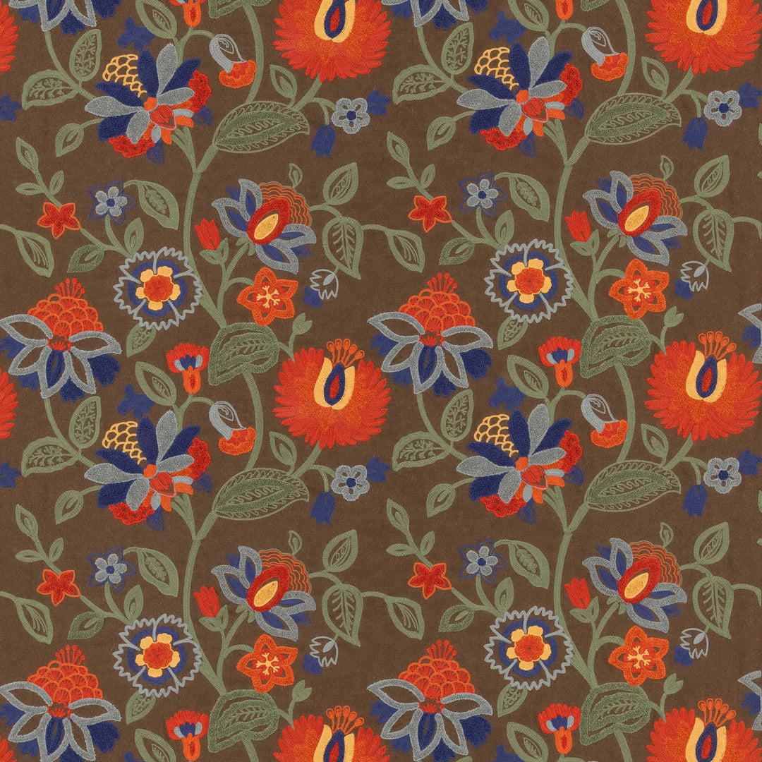 Gorton - Red/Teal By Mulberry Fabric
