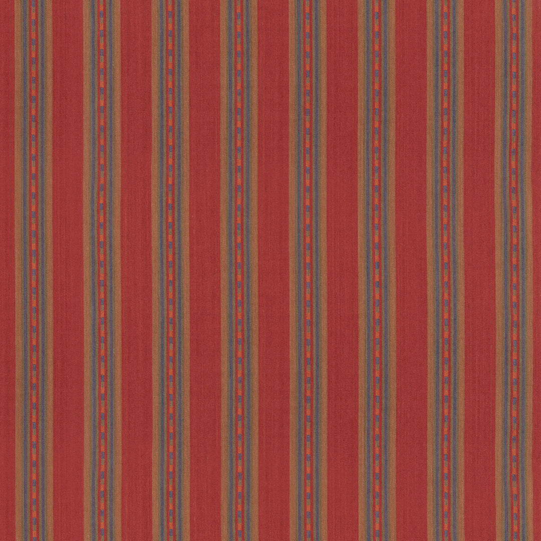 Country Stripe - Red By Mulberry Fabric