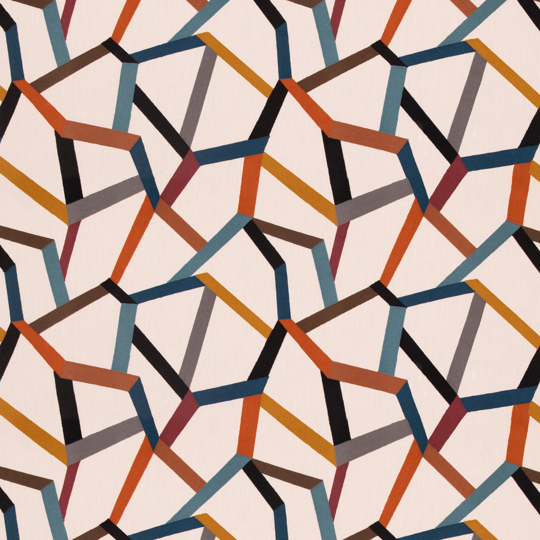 Beltane - Teal/Spice By Mulberry Fabric