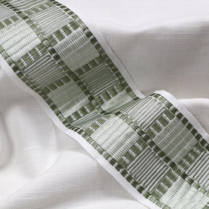Fenci Emb Tape Thyme by Magnolia Trim - 100% Cotton, Emb Viscose India Horizontal: and Vertical: 4 - Fabric Carolina -