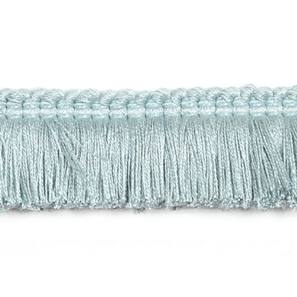 Hellenic Key Brushed Fringe Mist by Europatex Fabric Hellenic 97% Fibranne, 2% Polyester, 1% Nylon 1.25 inches - Fabric Carolina -