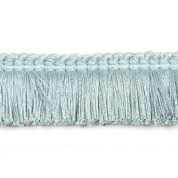 Hellenic Key Brushed Fringe Mist by Europatex Fabric Hellenic 97% Fibranne, 2% Polyester, 1% Nylon 1.25 inches - Fabric Carolina -
