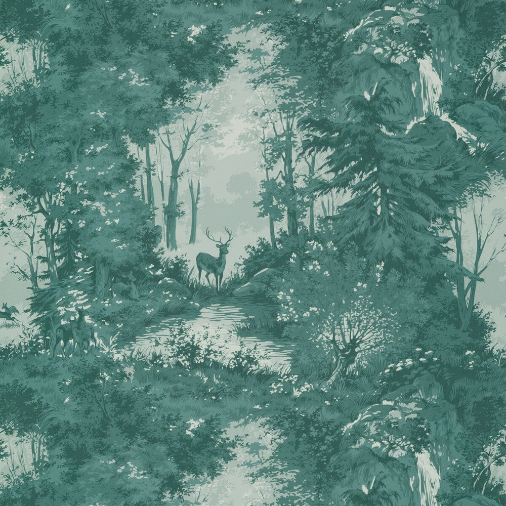 Torridon Teal by Mulberry Wallcovering MODERN COUNTRY PAPER - 100% United Kingdom Horizontal: 26.989 and Vertical: 20.488 26.989 - Fabric Carolina -