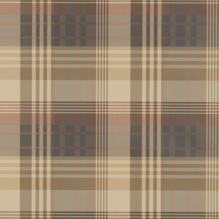Mulberry Ancient Tartan Red/Charcoal by Mulberry Designer Wallcovering BOHEMIAN ROMANCE PAPER - 100% United Kingdom Horizontal: and Vertical: 10.244 20.488 - Swanky Fabrics -