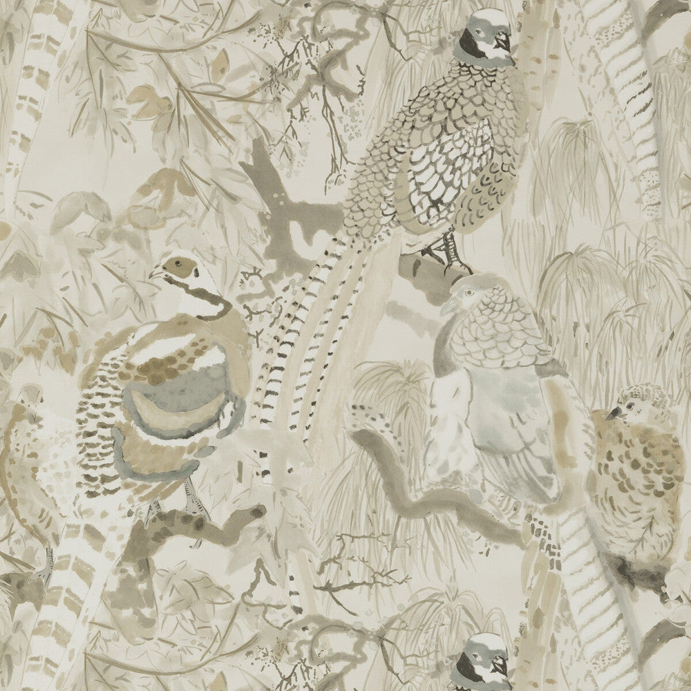 Game Birds Stone by Mulberry Wallcovering MODERN COUNTRY PAPER - 100% United Kingdom Horizontal: 26.989 and Vertical: 24.034 26.989 - Fabric Carolina -