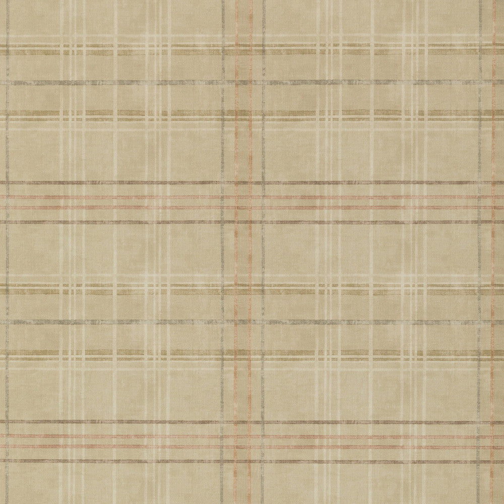 Shetland Plaid Sand by Mulberry Wallcovering Mulberry Wallcovering Shetland Plaid SandWallcovering MODERN COUNTRY NON WOVEN - 100% United Kingdom </p><p>Repeat: H: 26.989, V: 12.608 26.989 - Fabric Carolina -